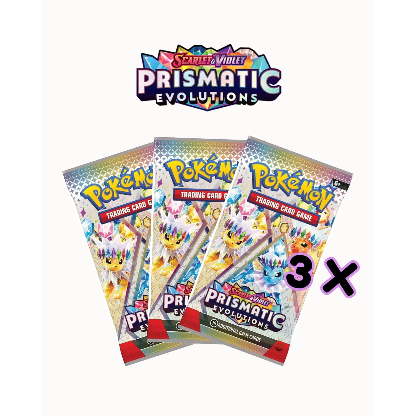 Prismatic Evolutions Booster Pack 3x