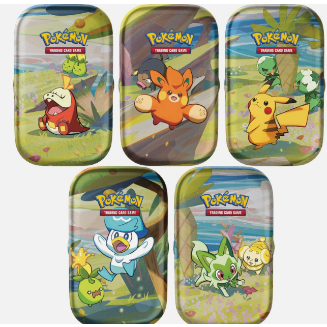 Scarlet & Violet Mini Tin ( 1 pieza ) (1 Scarlet & Violet + 1 Silver Tempest Booster Pack)